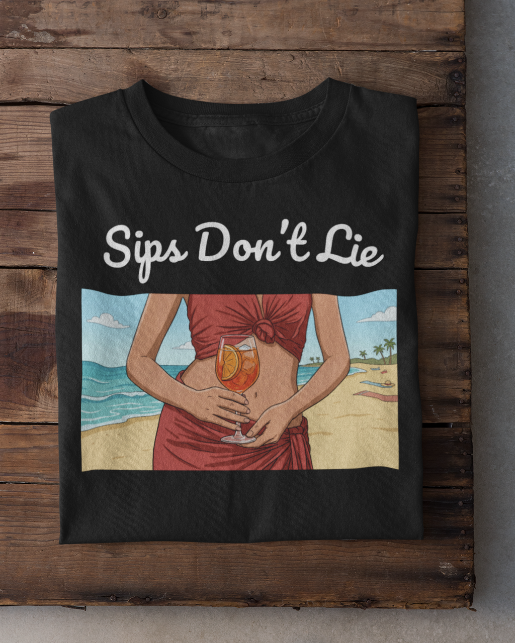 Sips Don't Lie - Oversized Shirt Premium