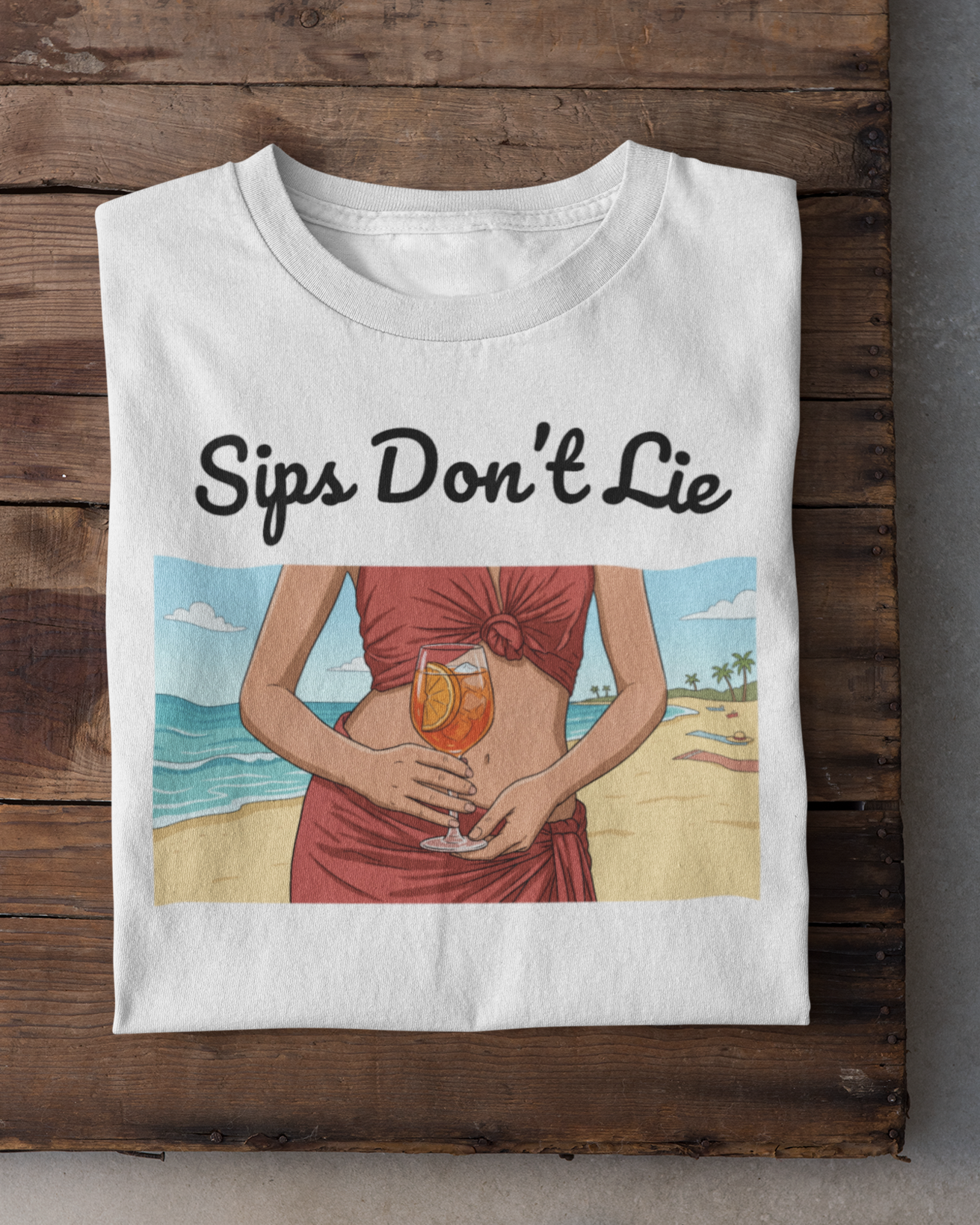 Sips Don't Lie - Oversized Shirt Premium
